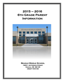 5th to 6th grade Parent Information Packet