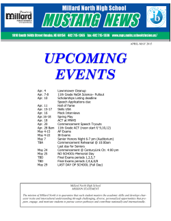 April - May 2015 Newsletter
