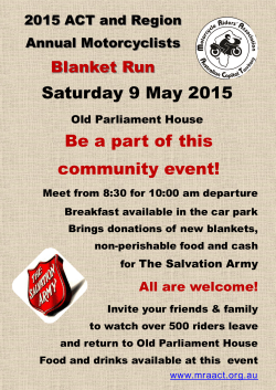 Blanket Run 2015 Flyer