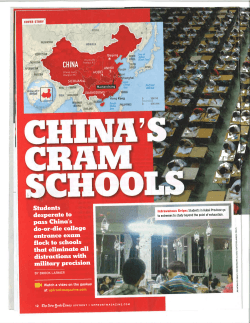 China`s Cram Schools - Mr. Divis` Classroom