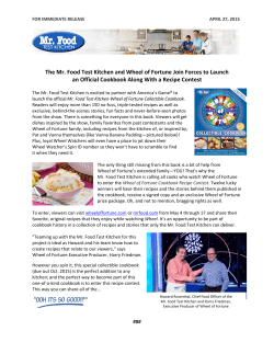 Wheel of FortuneÂ® and the Mr. Food Test Kitchen Join