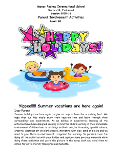 Yippee!!!!! Summer vacations are here again! - MRIS Sector