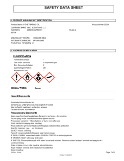 Material Data Safety Sheet (arasol) for Solution 200