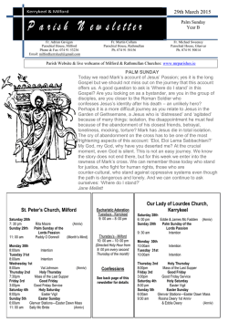 Palm Sunday 29th March 2015 - Milford & Rathmullen Parish