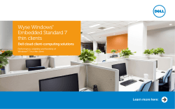 Wyse WindowsÂ® Embedded Standard 7 thin clients