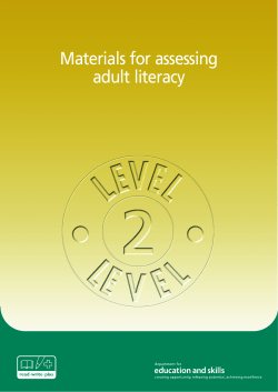Literacy Level 2 - The MRS Consultancy Ltd