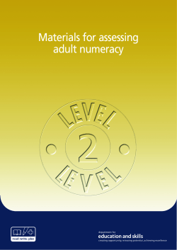 numeracy- learner materials for assessing Level 2