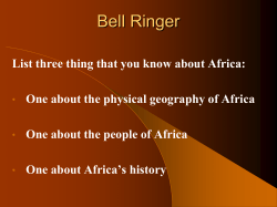 Africa - History With Mrs. Heacock