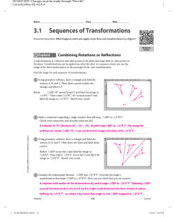 3 . 1 Sequences of Transformations