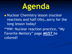 Nuclear Chemistry PowerPoint notes
