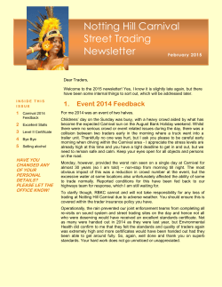 Notting Hill Street Traders Newsletter 2015
