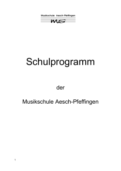 Schulprogramm - Musikschule Aesch