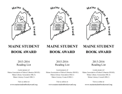 2015-2016 Bookmark - Maine Student Book Award