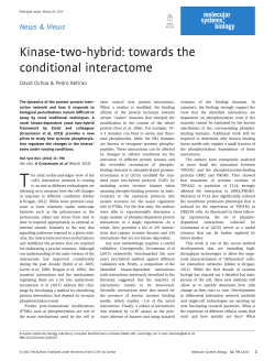 Kinasetwohybrid: towards the conditional interactome