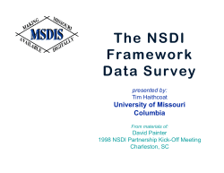 NSDI Framework - Missouri Spatial Data Information Service
