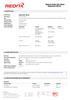 Redox Pty Ltd - Material Safety Data Sheet Glyphosate 450 g/L