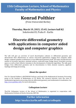 Konrad Polthier:Discrete differential geometry with applications in
