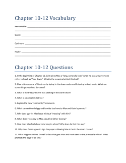 Chapter 10-12 Vocabulary Chapter 10-12 Questions