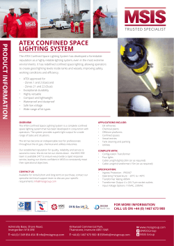 product information atex confined space lighting system