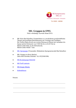 Liste MS- Gruppen OWL 2015