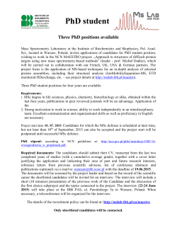 Three PhD positions available