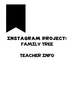 INSTAGRAM PROJECT: FAMILY TREE TEACHER INFO