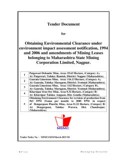 Tender Document Obtaining Environmental Clearance under