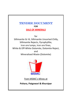for sale of minerals - Maharashtra State Mining Corporation