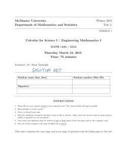 here - Department of Mathematics & Statistics | McMaster University