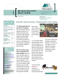 2015-April-MMSC-Newsletter  - Mississippi Municipal Service