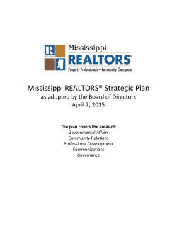 Mississippi REALTORSÂ® Strategic Plan