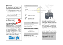 This Week in our Parish - Miramar Peninsula Anglican Parish