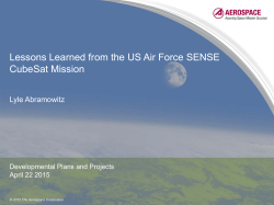 Lessons Learned from the US Air Force SENSE CubeSat Mission