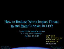 How to Reduce Debris Impact Threats to and from Cubesats in LEO