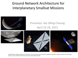 Ground Network Architecture for Interplanetary Smallsat Missions