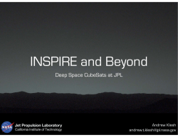 INSPIRE and Beyond: Deep Space CubeSats at JPL
