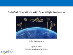 CubeSat Operations with Spaceflight Networks