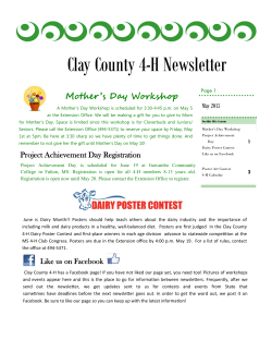 Clay County 4H Newsletter May 2015