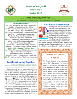 Newton County 4-H Newsletter - Mississippi State University