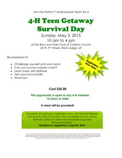4-H Teen Getaway Survival Day