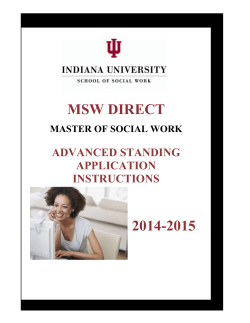 Advanced Standing Application Instructions (PDF