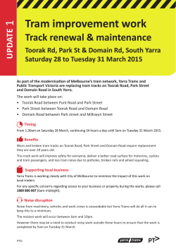 Toorak Road track renewal maintenance â March 2015