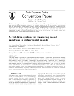 Convention Paper - Music Technology Group