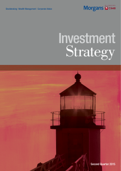 Investment Strategy â Second Quarter 2015 - Morgans