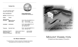 March 22 Bulletin - Mount Hamilton CRC