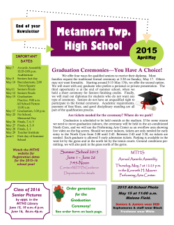 Spring 2015 Newsletter - Metamora Township High School