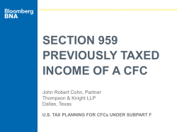 section 959 previously taxed income of a cfc
