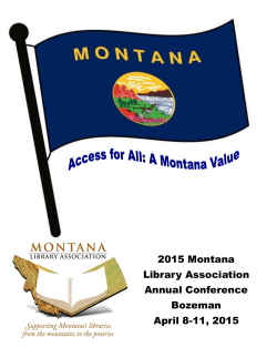2015 Montana Library Association Annual Conference Bozeman