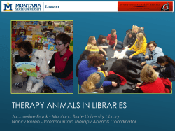 Therapy Animals in Libraries - Montana Library Association