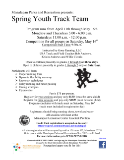 Spring Youth Track Team
